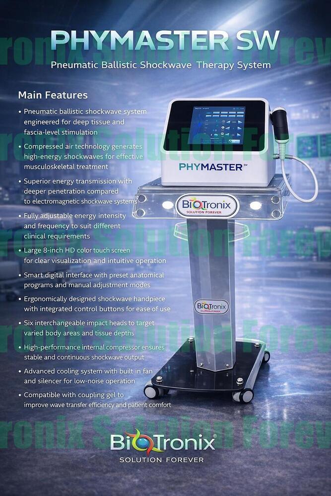 Phymaster Shockwave Physiotherapy Equipment for Joint Pain Treatment