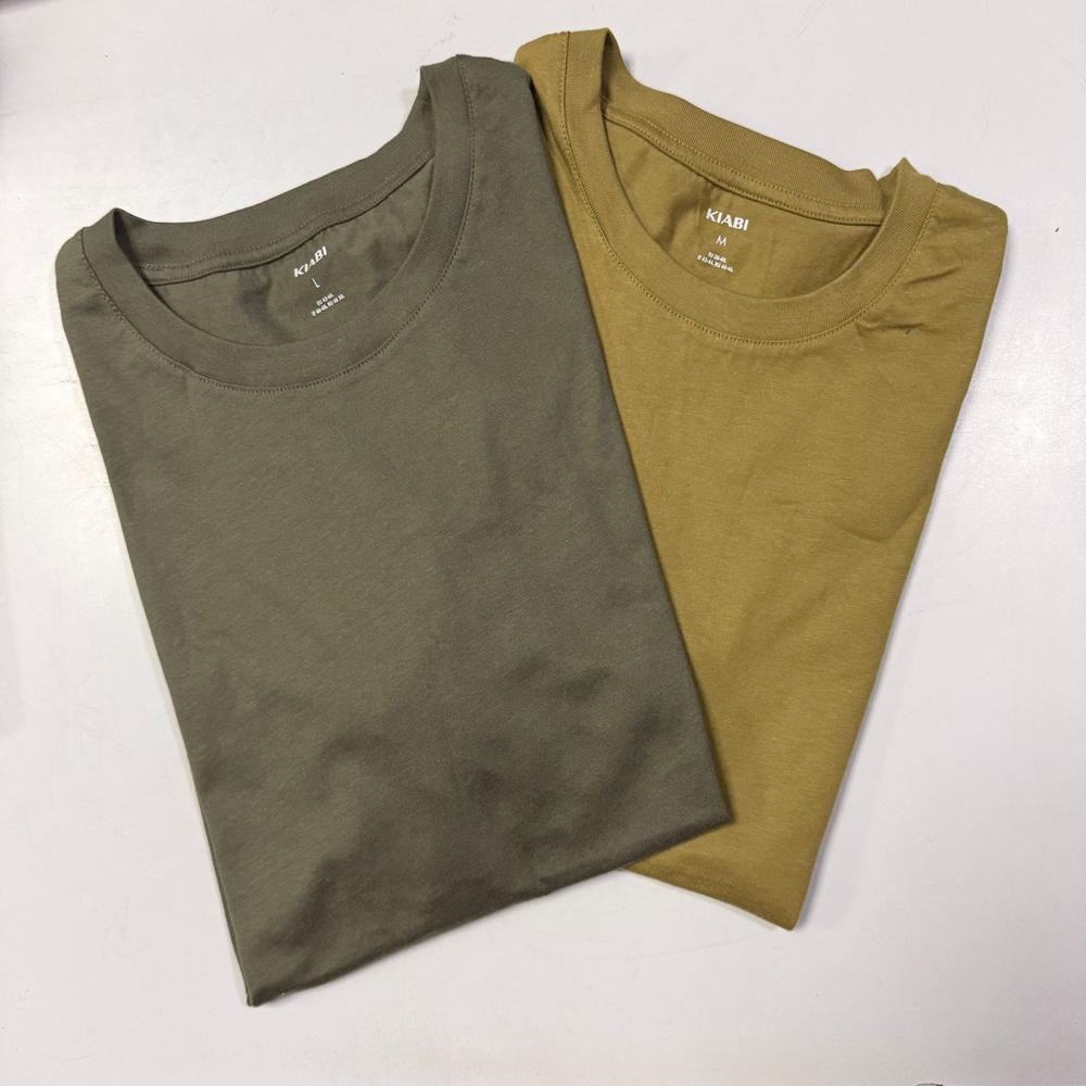 W13375 KIABI Ladies Crew Neck Stretch T-Shirts