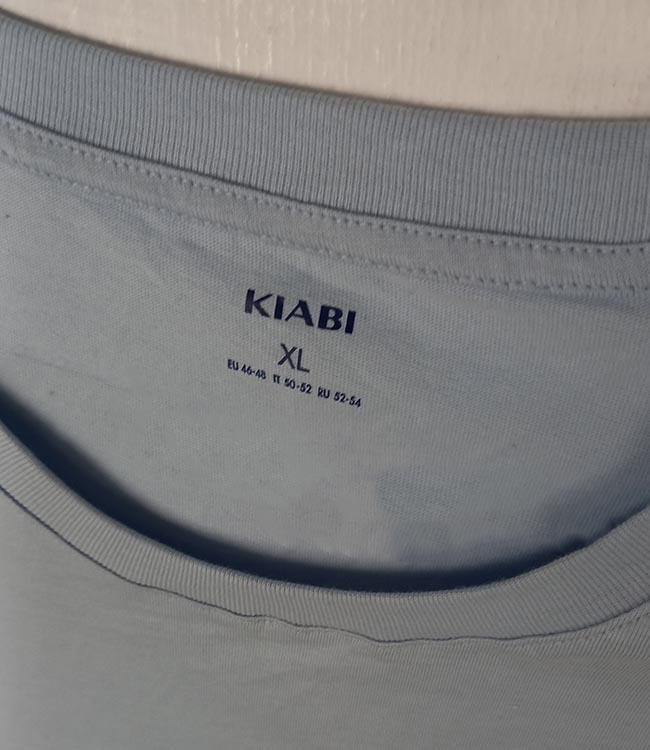 W13375 KIABI Ladies Crew Neck Stretch T-Shirts