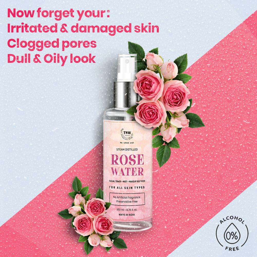 Steam Distilled Rose Water