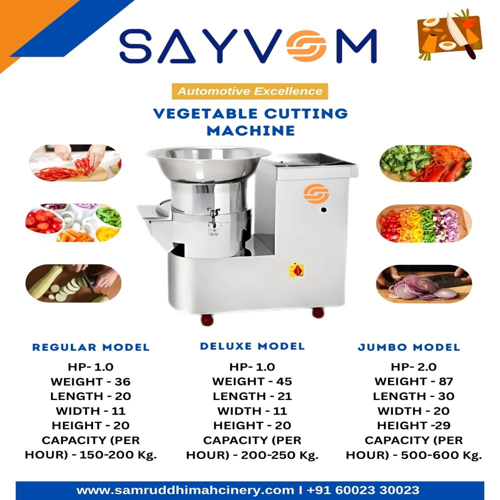 Commercial Vegetable Cutting Machine - Capacity: 500-600 Kg/hr