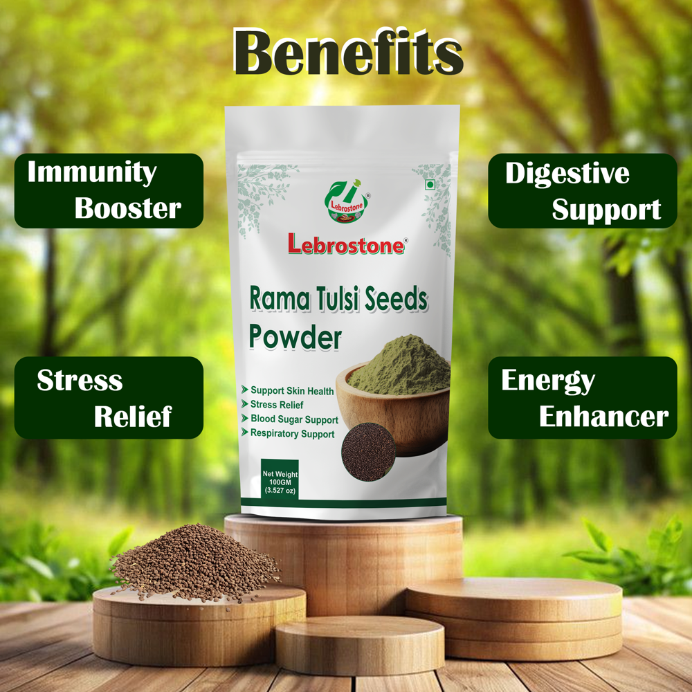Lebrostone Rama Tulsi Seed Powder Pure & Natural | Supports Immunity, Digestion & Natural Energy |100g