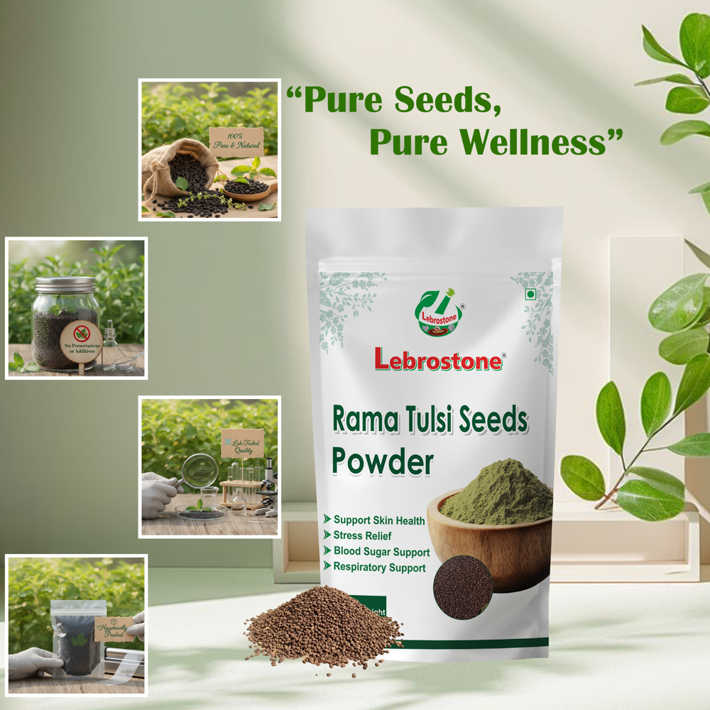 Lebrostone Rama Tulsi Seed Powder Pure & Natural | Supports Immunity, Digestion & Natural Energy |100g