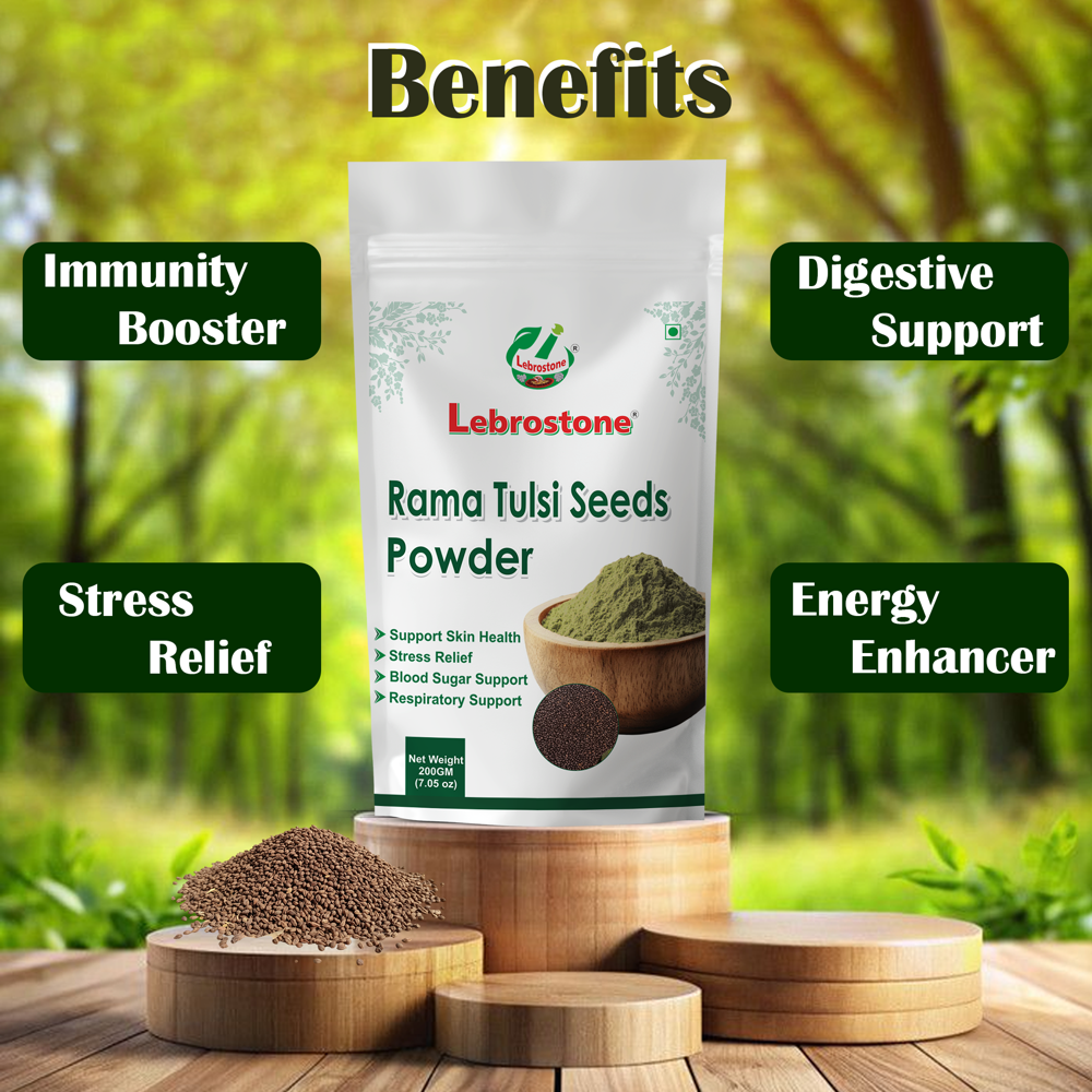 Lebrostone Rama Tulsi Seed Powder Pure & Natural | Supports Immunity, Digestion & Natural Energy |100g