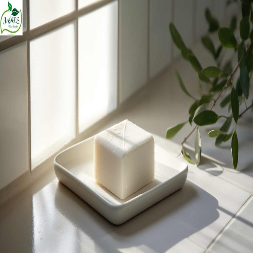 Ultra White Soap Base - Solid Bath Soap, Middle Foam | Self Logo, Non-transparent Formula
