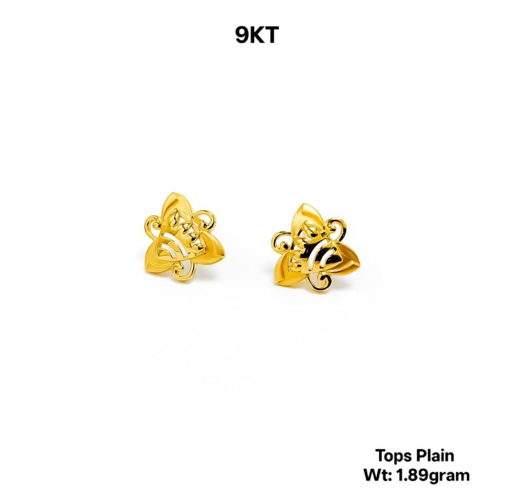 9KT New Design Gold Tops Plain