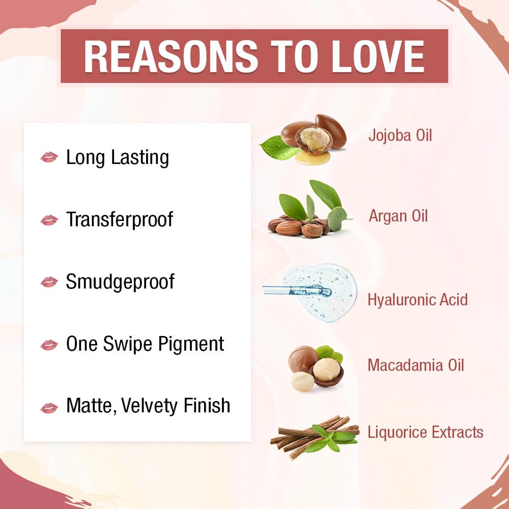 Matte Velvet Longstay Liquid Lipstick - 06 -Nutty Nude - 5ml