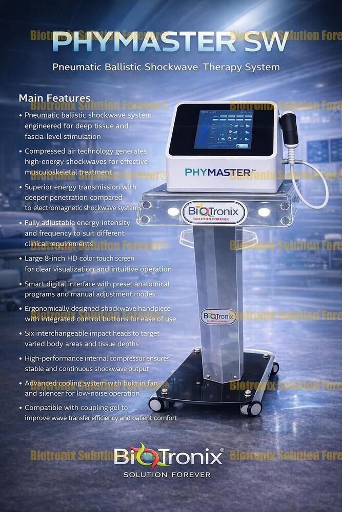 Phymaster Shockwave Physiotherapy Device for Sports Injury Rehabilitation
