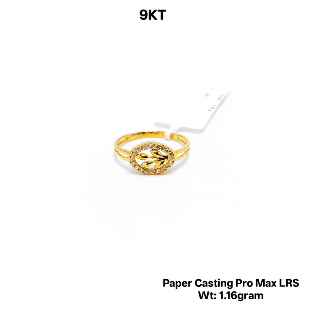 9KT New Design Gold Paper Casting Pro Max Ladies Ring Stone
