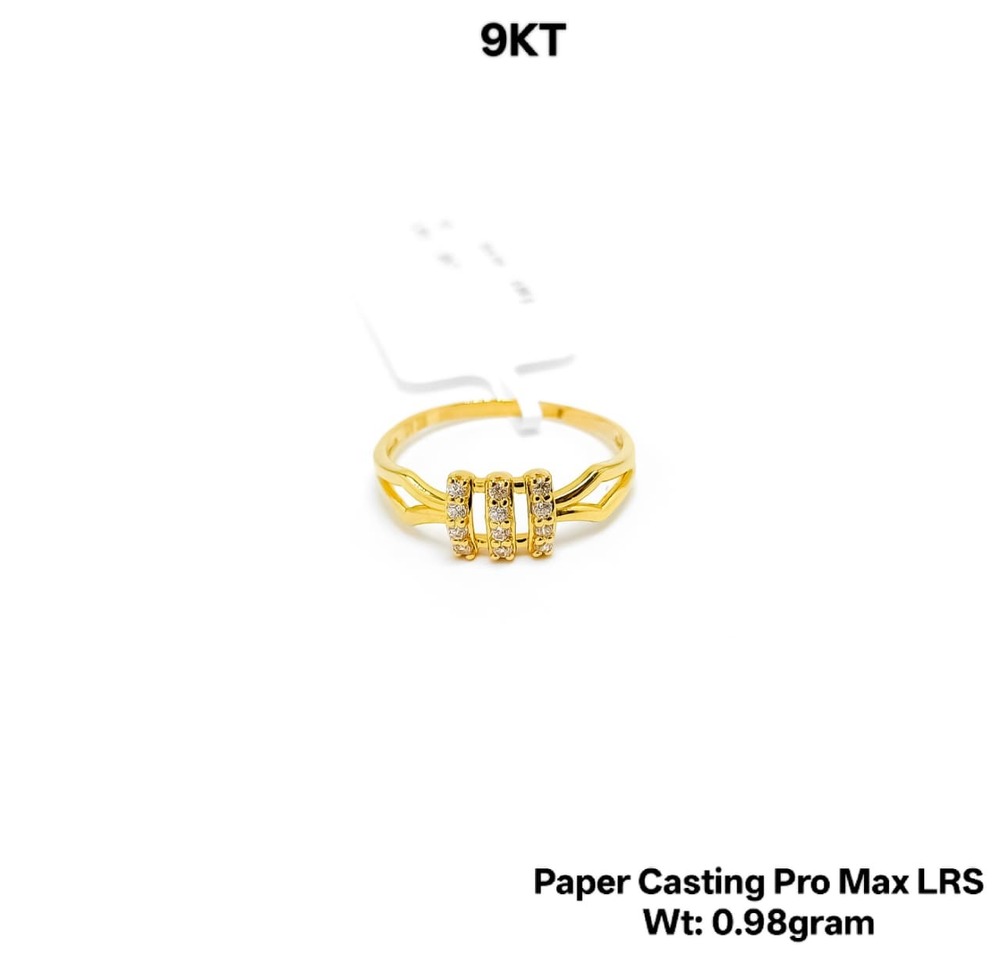9KT New Design Gold Paper Casting Pro Max Ladies Ring Stone