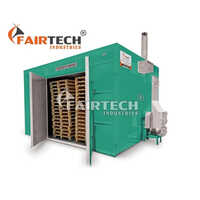Three Phase Plywood Dryer Machine - Mild Steel, 12000x2500x3000 Mm, Blue & White | Plc Control, Automatic Humidity Sensors, Stainless Steel Heat Exchangers