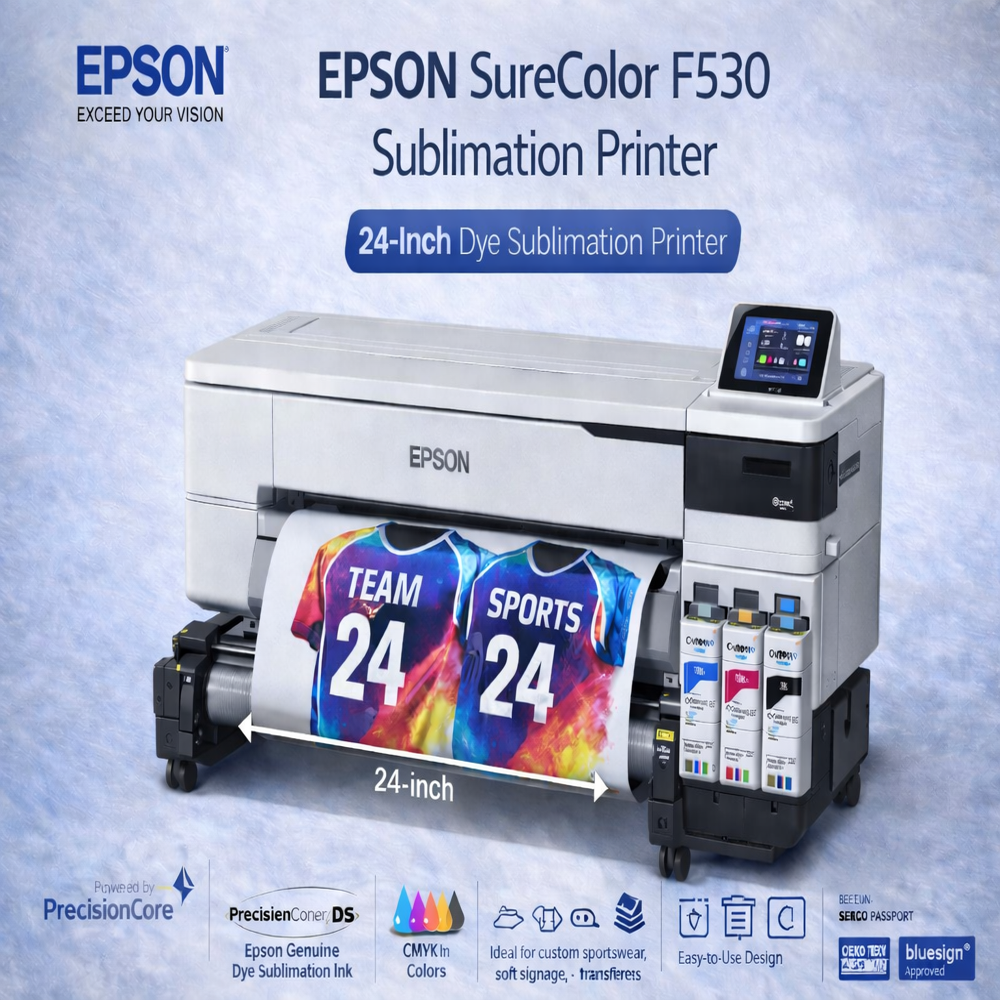 Epson Surecolor Sc-f530 Dye-sublimation Textile Printer - Color: White