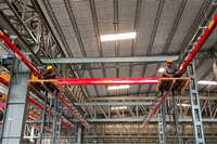 Light Crane Systems - High-strength Steel Aluminum Alloy, 2-10m Span, Yellow | Modular Kbk Rail, Electric Drive, Safety Features