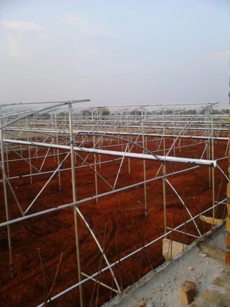 Secound Hand Greenhouse Structure Work - Mild Steel Truss Frame, Curved Dome Roof, Silver, Up to 10m Span, Prefab, Corrosion Resistant, Bolt Connected