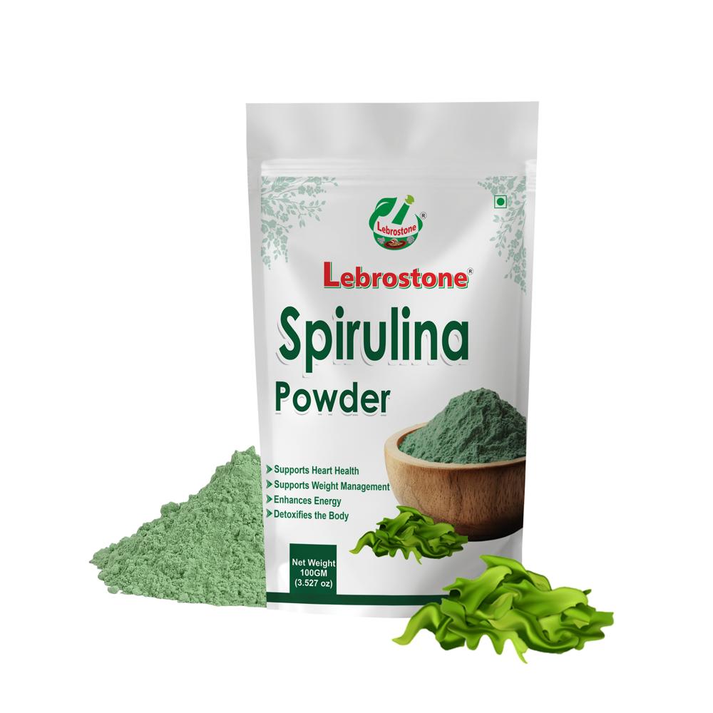 Lebrostone Spirulina Powder  Supports Heart Health, Weight Management & Energy Boost(100gm) - Age Group: For Adults