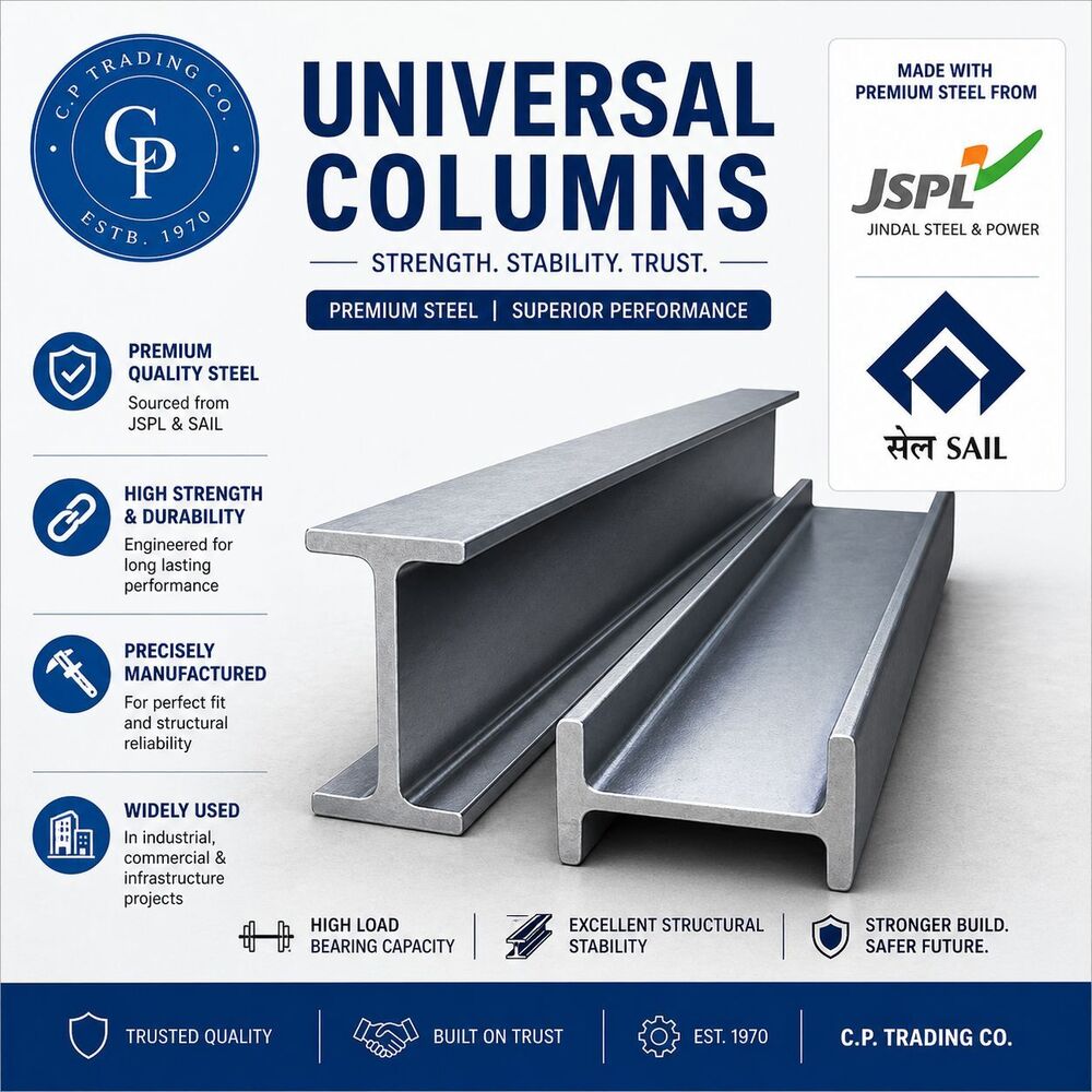 Mild Steel Universal Column - Dimension (L*W*H): Standard Length 6 M / 12 M Or Custom