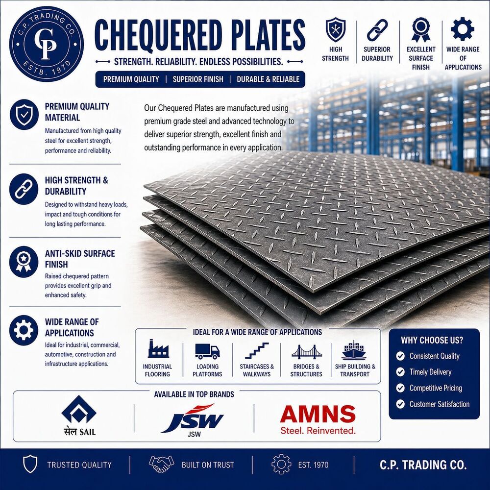 Ms Chequered Plate - Dimension (L*W*H): As Per Size And Thickness Selected