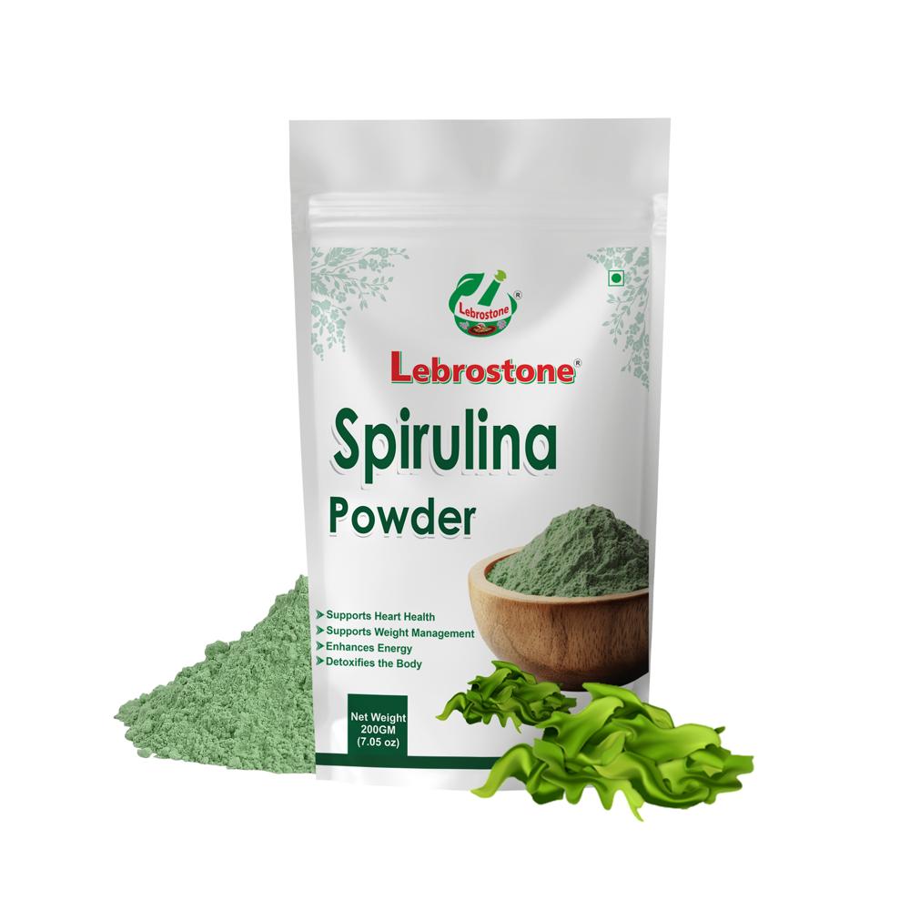 Lebrostone Spirulina Powder  Supports Heart Health, Weight Management & Energy Boost(200gm)