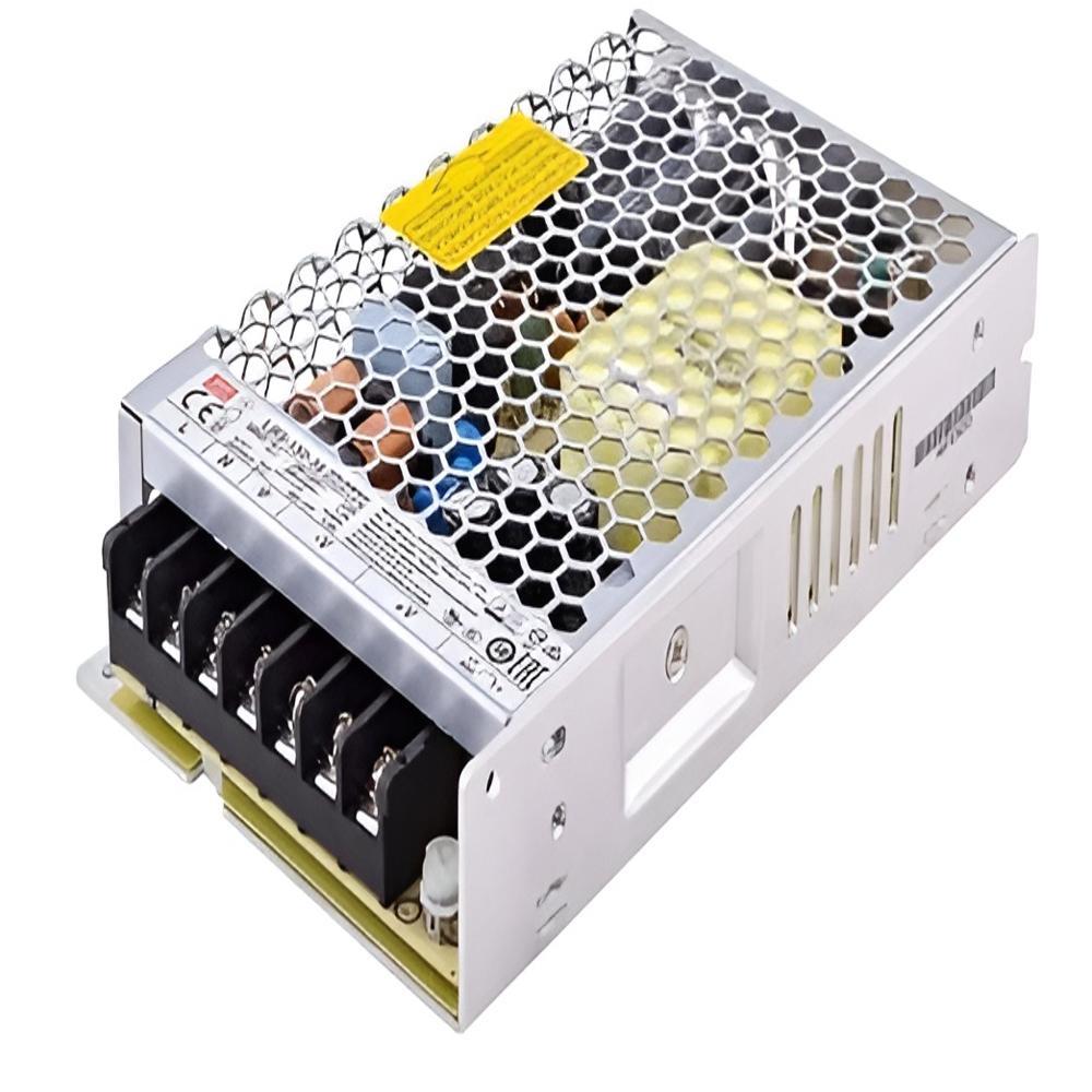 LRS 150 36 - Metal Enclosed 159x97x30 mm, 36V 4.3A Output, Universal AC Input, Free Air Convection Cooling, Overload and Short Circuit Protection