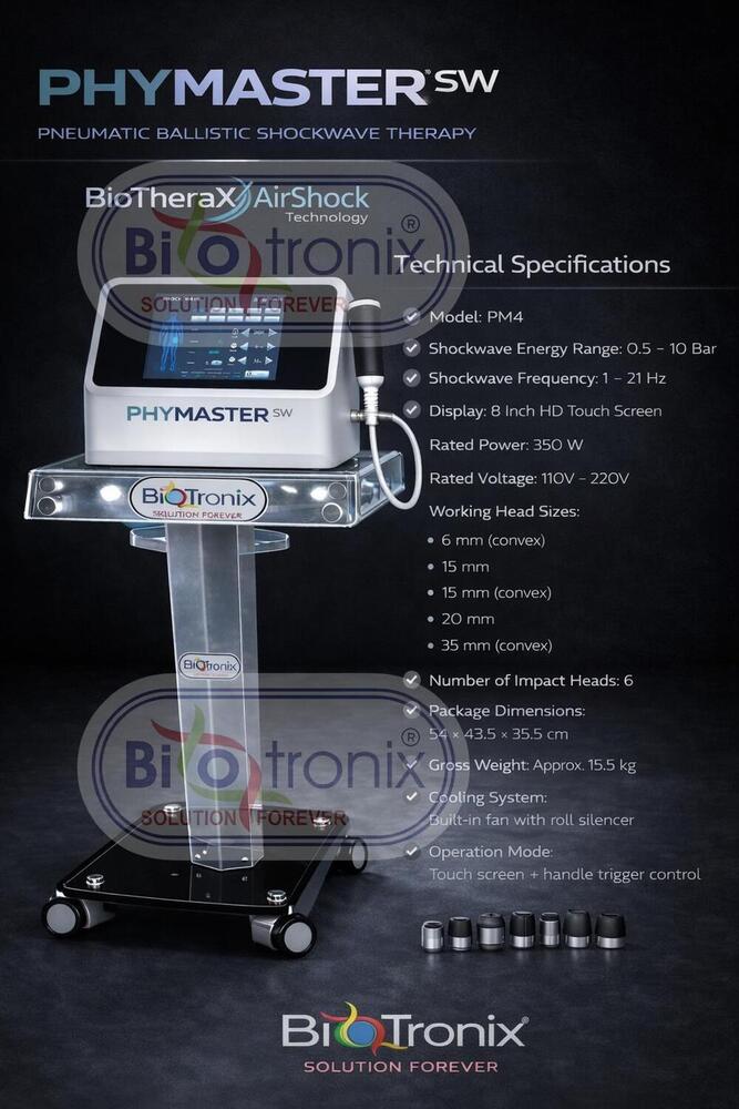 Phymaster Shockwave Physiotherapy Equipment for Orthopedic Rehabilitation