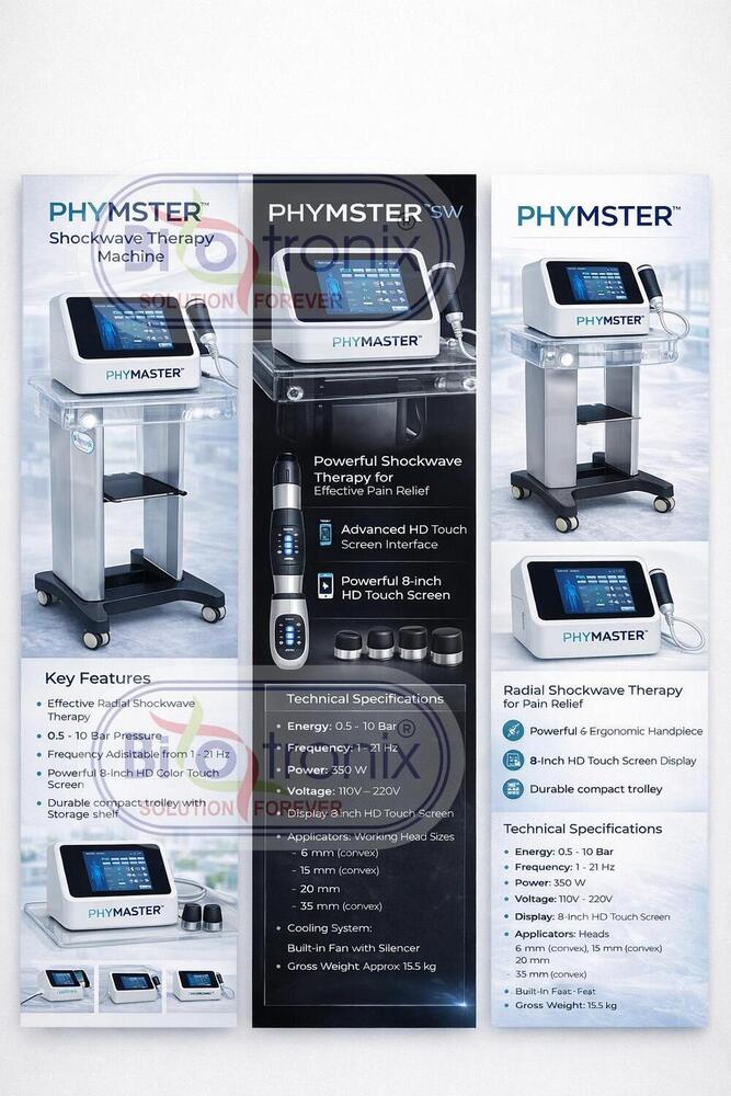 Phymaster Shockwave Physiotherapy Equipment for Orthopedic Rehabilitation