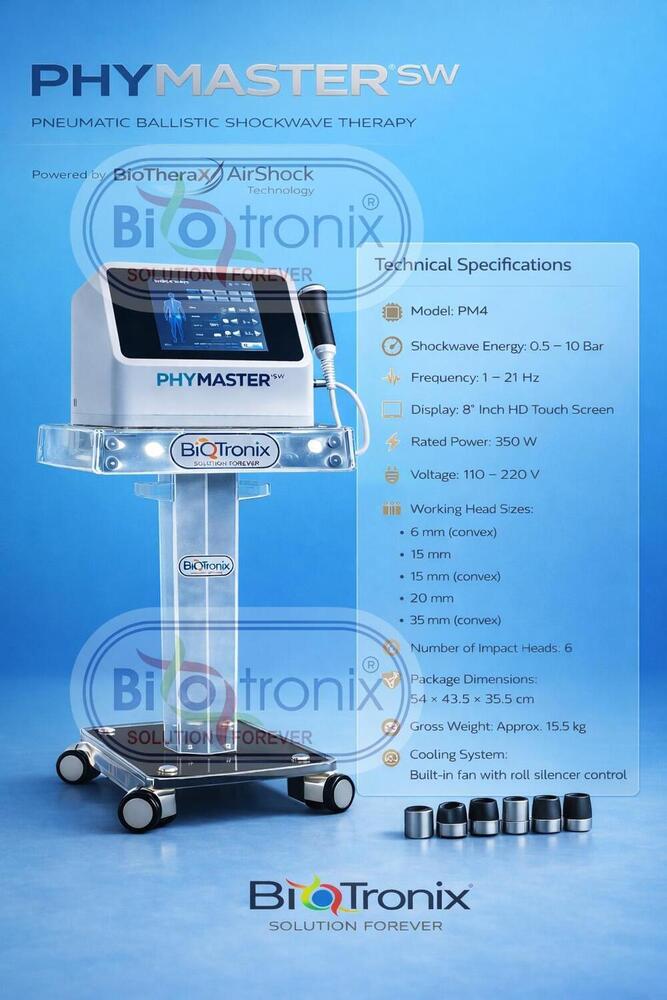 Phymaster Shockwave Physiotherapy Equipment for Orthopedic Rehabilitation