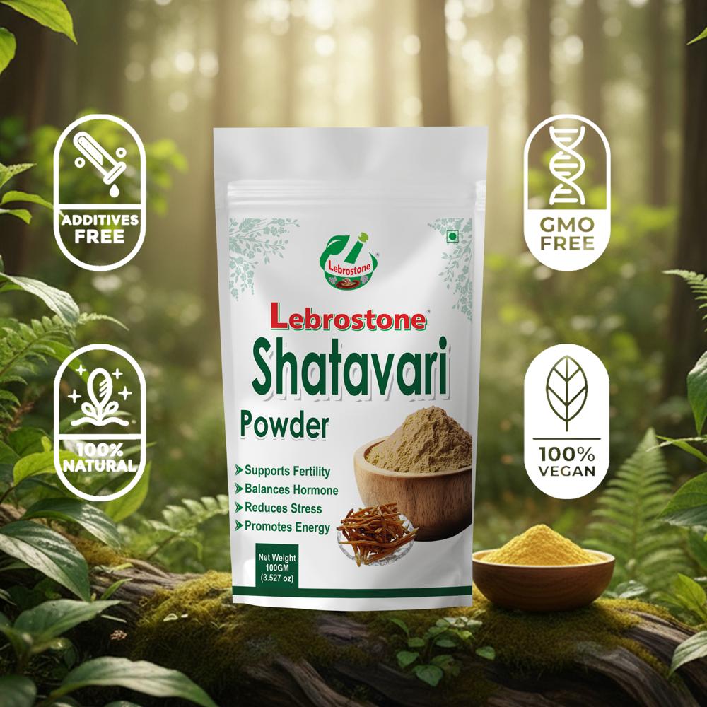 Lebrostone Shatavari Roots Yellow Powder | Natural Ayurvedic Herbal Powder (100g)