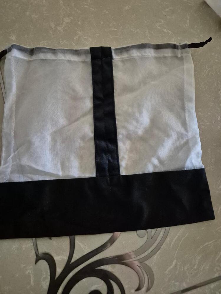 Drawstring Velvet Organza Pouch