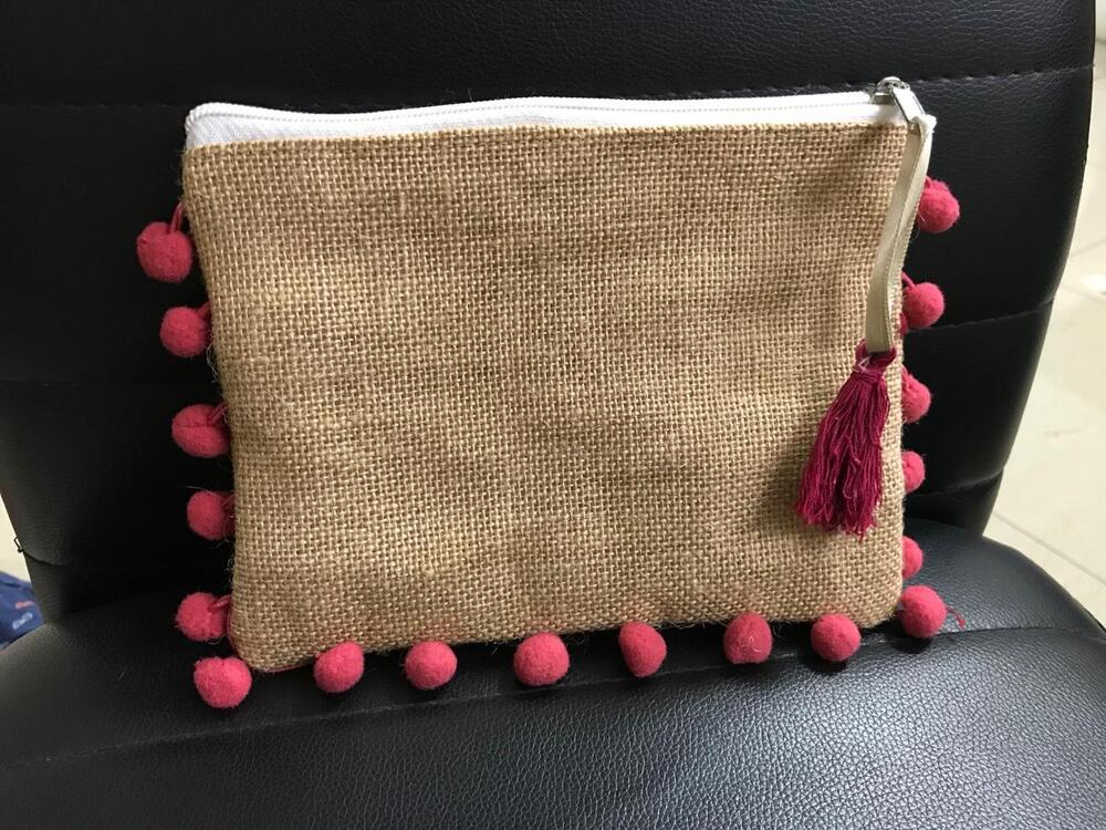 Jute Zip Pouch
