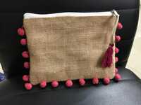 Jute Zip Pouch
