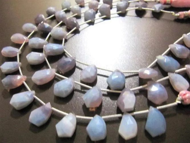 Natural Lavender Blue Opal Mango Shape Faceted 10X15mm beads Jewelry Making Gemstone Beads Strand 8 inch Long Wholesale Prices