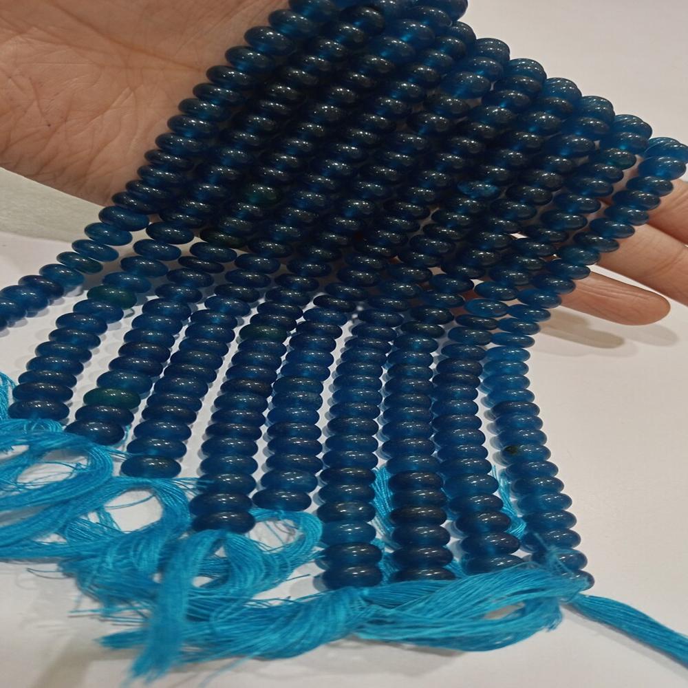 Natural Neon Apatite Rondelle Plain Smooth 6mm & 8mm Gemstone Beads Sold Per Strand 8 Inches long Jewelry Making Beads
