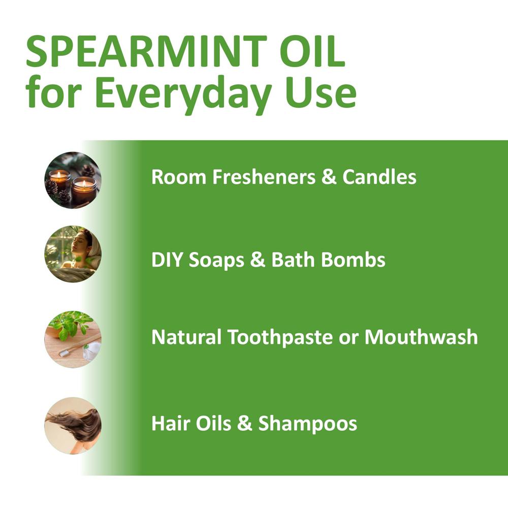 Turcy Pure Spearmint Essential Oil  For Bath Bombs, Hair Care & Oral Hygiene(30ml)