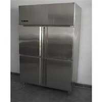 Vertical Refrigerator With 4 Door - Stainless Steel, 1200x700x1900mm, 800l | Forced Air Cooling, Digital Control, Lockable Doors, Led Lighting