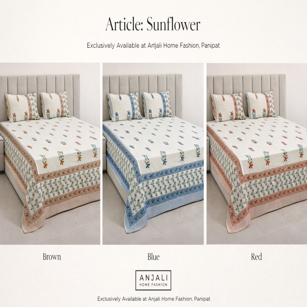 Sunflower Bed Sheet - Color: Multicolor