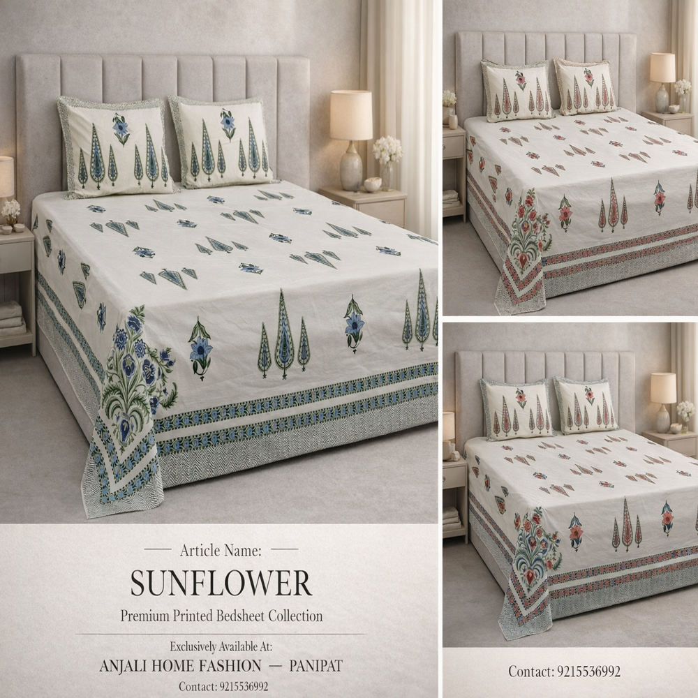 Sunflower Bed Sheet - Color: Multicolor