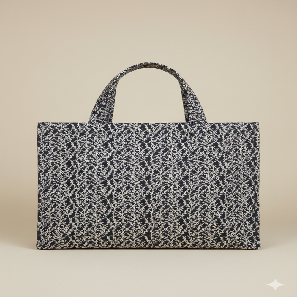 black beige bag fabric