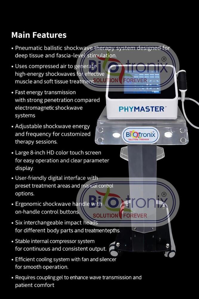 Phymaster Shockwave Pain Management Therapy Equipment for Clinics