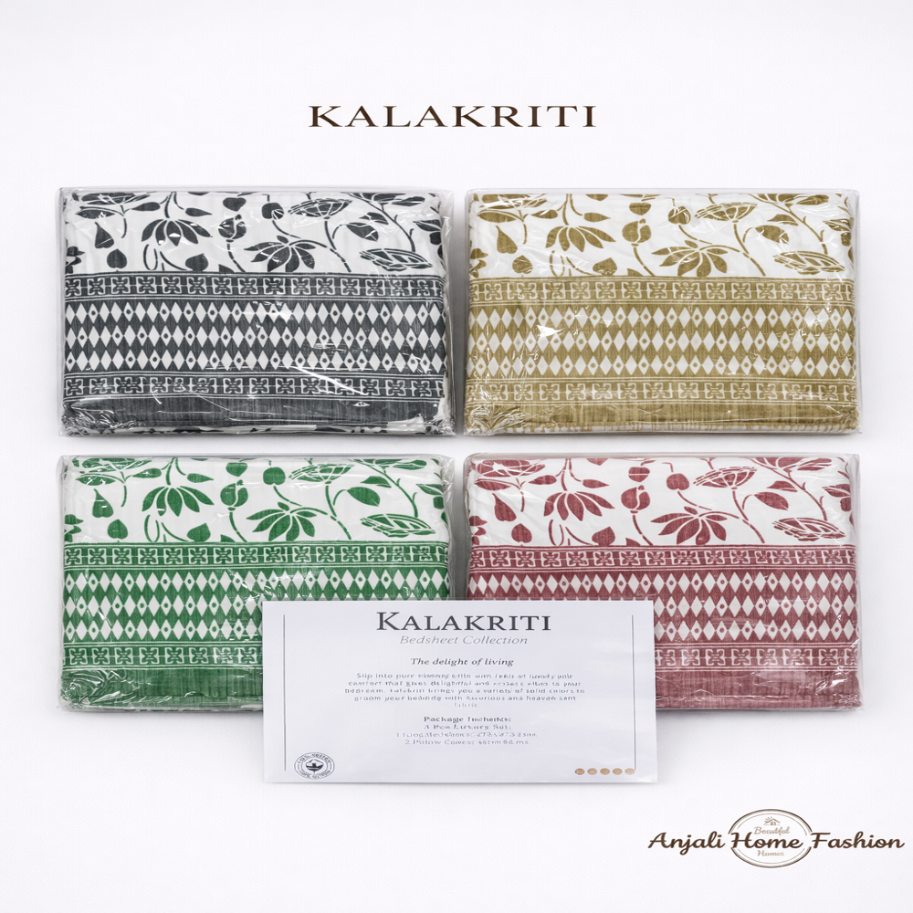 Kalamkari jaipuri bedsheet
