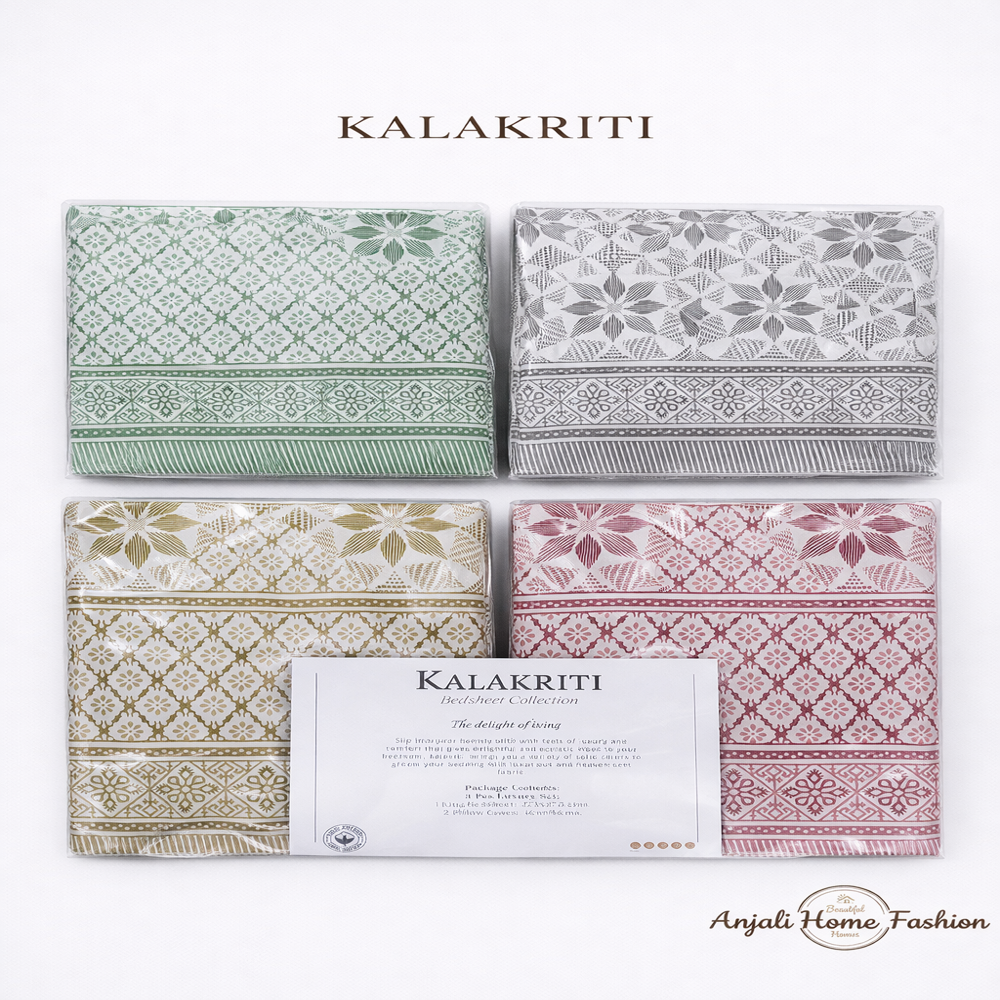 Kalamkari jaipuri bedsheet