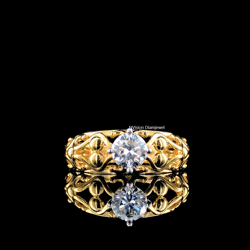 Royal Vows labgrown Solitaire Diamond Ring Handcrafted 18K Gold for Your Forever Love