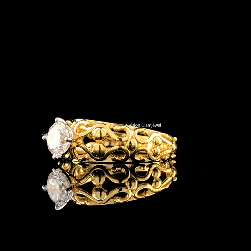 Royal Vows labgrown Solitaire Diamond Ring Handcrafted 18K Gold for Your Forever Love