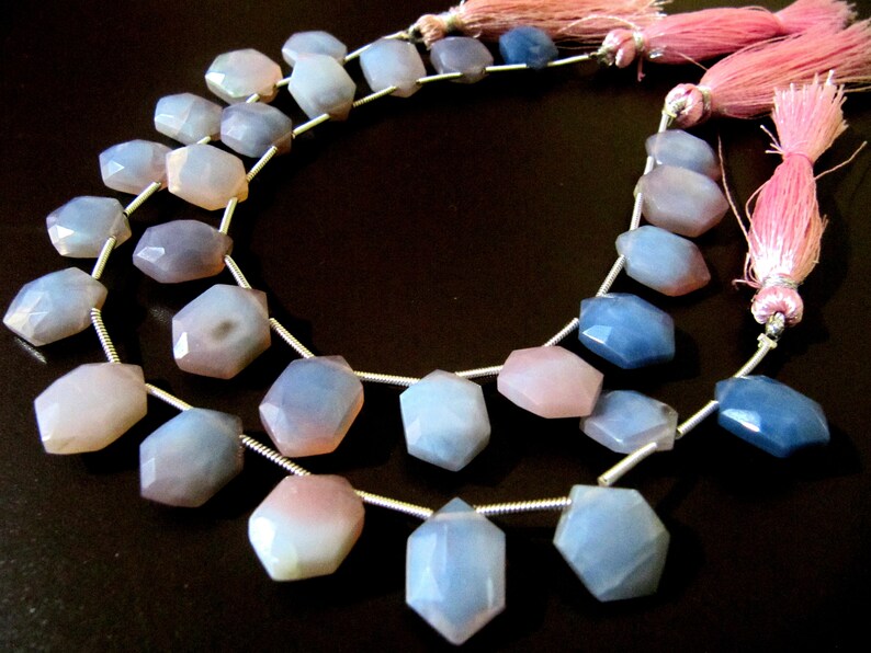 Natural Lavender Blue Opal Diamond Shape Faceted 10X15mm beads Jewelry Making Gemstone Beads Strand 8 inch Long Wholesale Prices