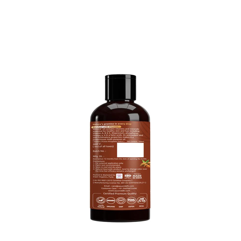 100ml Ayuvriddhi Almond Cold Pressed Oil