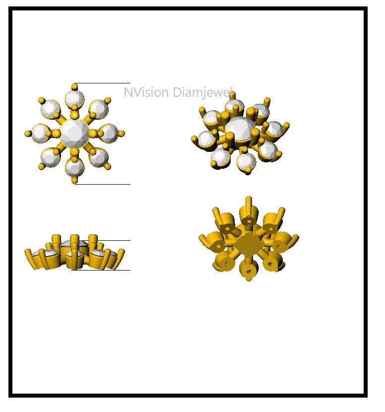 Shimmer in the exquisite Natural Diamond Floret Nose Pin