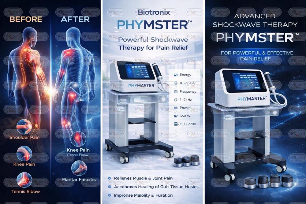 Phymaster Shockwave Physiotherapy Machine for Advanced Clinical Therapy