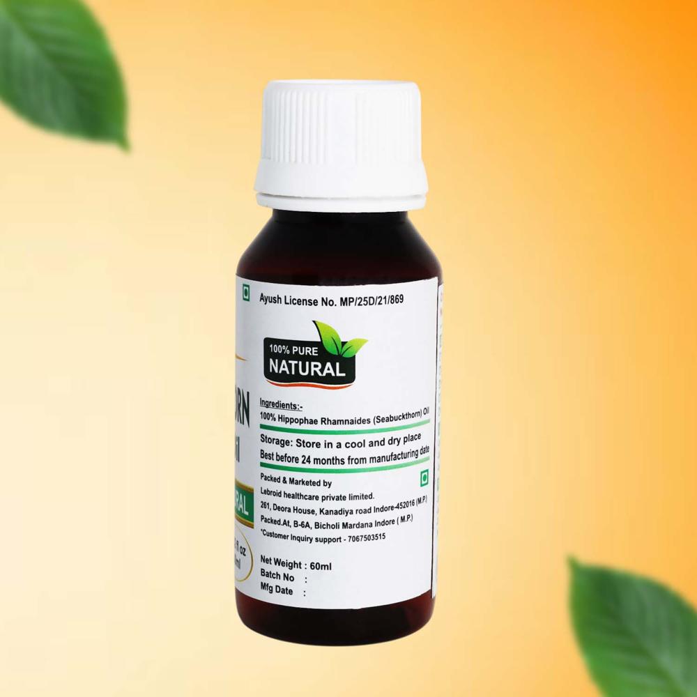 Turcy Seabuckthorn Oil | Omega Rich Skin & Hair Care Oil | Anti-Aging Antioxidant |(60ml)