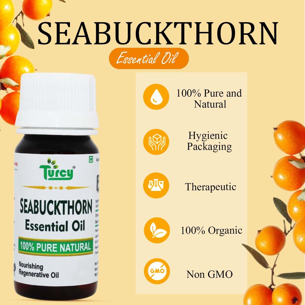 Turcy Seabuckthorn Oil | Omega Rich Skin & Hair Care Oil | Anti-Aging Antioxidant |(60ml)