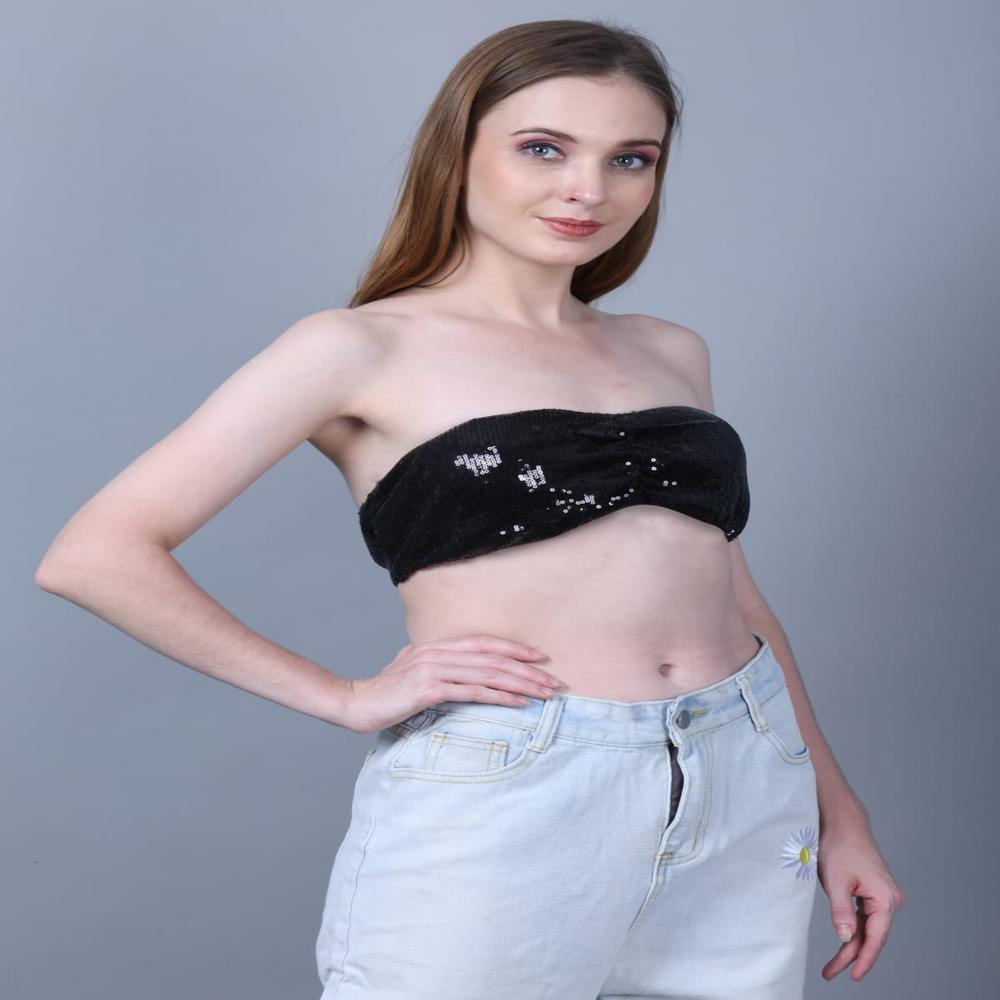 Ladies Export Surplus Sequin Tube Top
