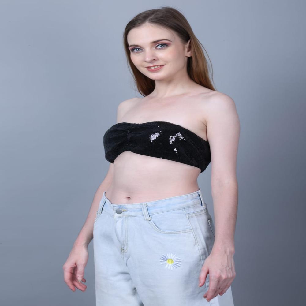 Ladies Export Surplus Sequin Tube Top